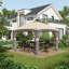 Pavillon de jardin d'extérieur réglable en hauteur avec sac de transport à roulettes et 4 sacs de sable-112676227