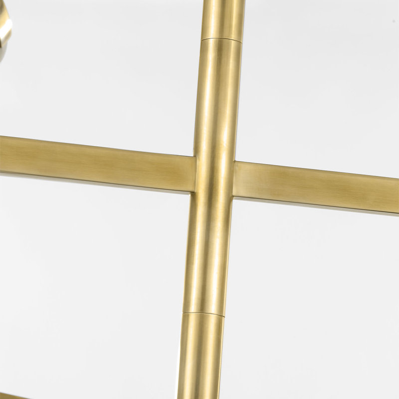 Kelly Wearstler Melange 48" Multi-Positional Chandelier with Alabaster, Antique-Burnished Brass