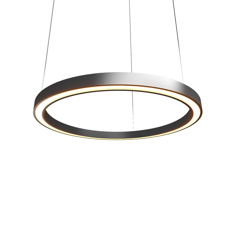 1 - Light Chandelier, American Walnut, 1.56" H x 31.2" W x 31.2" D