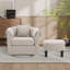 Fauteuil d'appoint pivotant avec repose-pieds en chenille-678825332