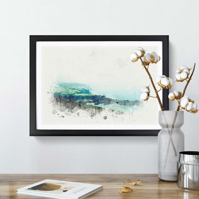 Port Isaac in Cornwall in Abstract - Picture Frame Graphic Art Print on MDF