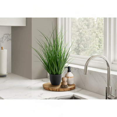 Artificial Plant,Grass, Indoor, Faux, Fake, Table, Greenery, Potted, Real Touch, Decorative, Green Grass,Pot