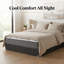 Matelas simple hybride matelassé 10 po, mi-ferme - noir et blanc, certifié CertiPur avec mousse à mémoire de forme gélifiée et ressorts enveloppés-857052643