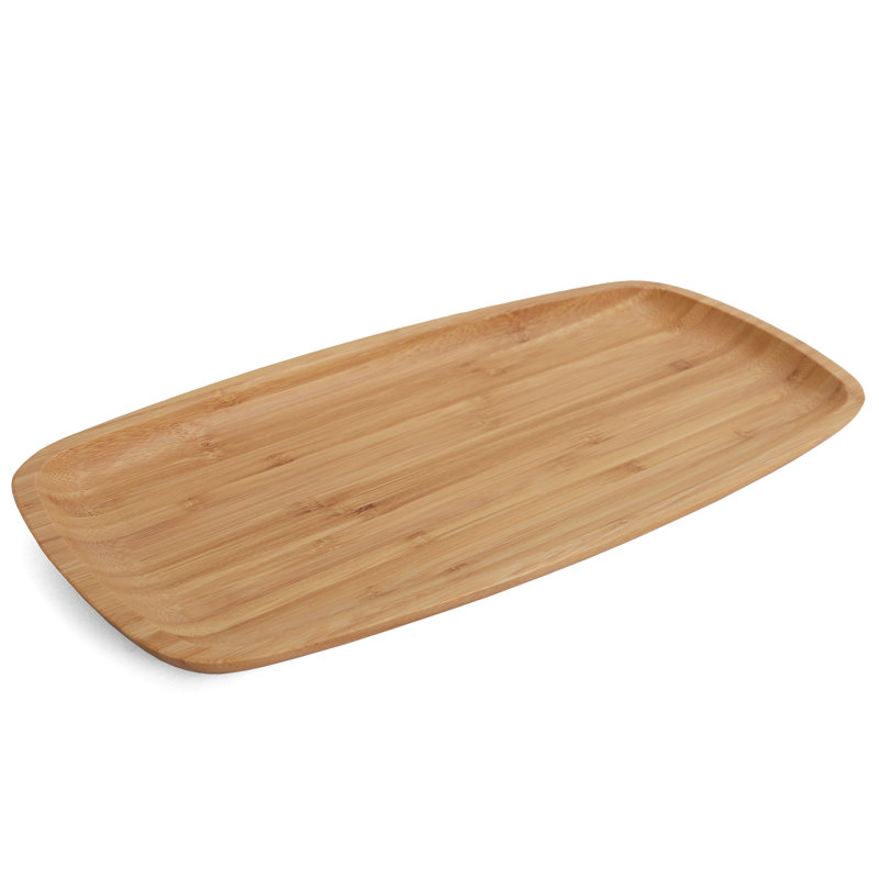 Assiette plate réutilisable en bambou