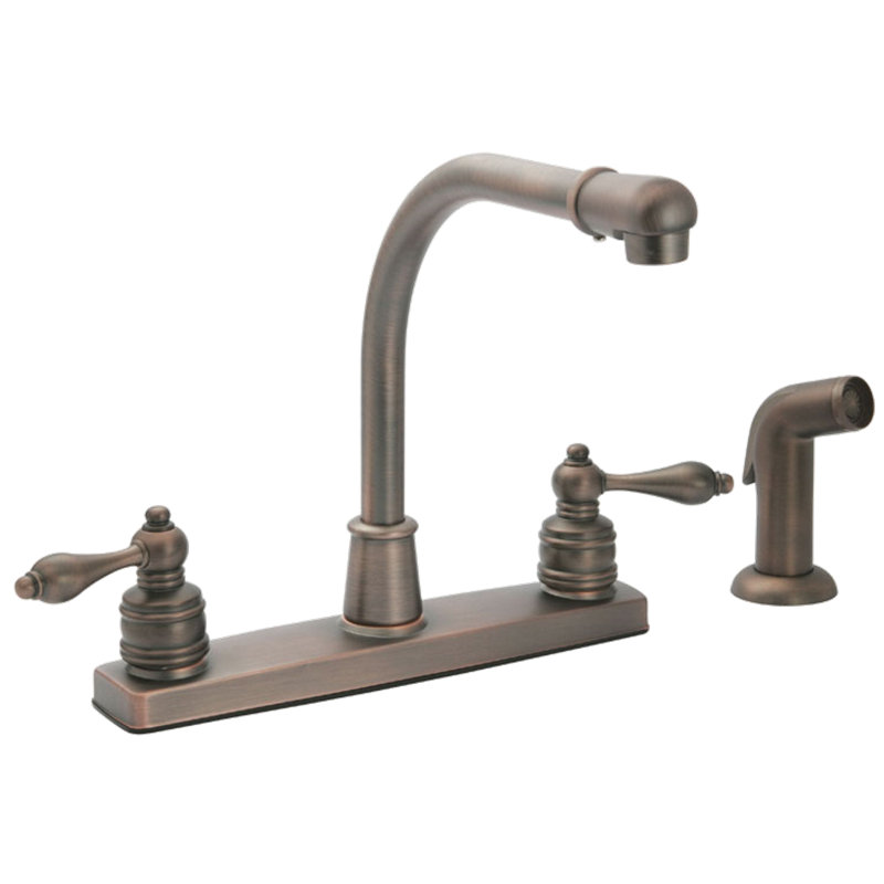 Banner Faucets Castille Kitchen Faucet with Side Spray, Vintage Bronze