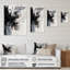 «Black Textured Splash Paint Art IV», art abstrait sur toile-1328127900-1328127903