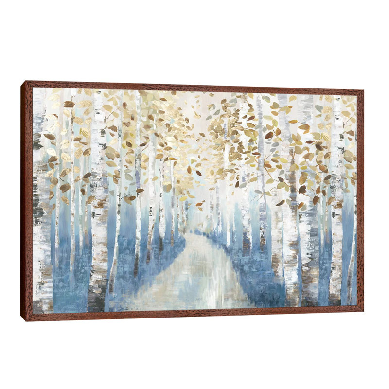 New Path I by Allison Pearce - Print on Canvas, 66.04 cm H x 45.72 cm W, Brown Framed