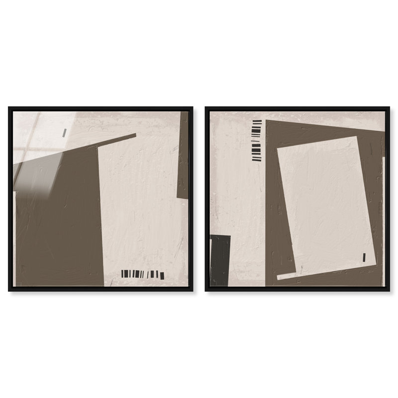 Structural Set High-Gloss Frameless Acrylic Glass Wall Art Abstract Print by Oliver Gal, Ready to Hang, 12 x 12, 13"H x 13"W
