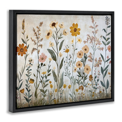 Cadre flottant Growing Tall Wildflowers, design par Petal Prints Design