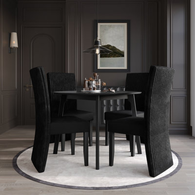 5 Pieces Dining Set With Round Table