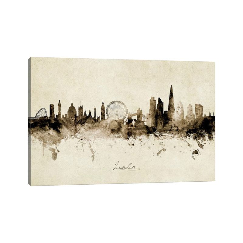London England Skyline by Michael Tompsett - Wrapped Canvas Print, 30.48 cm H x 45.72 cm W
