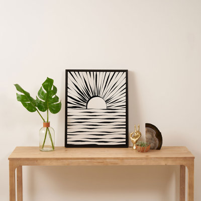Reproduction d’art sur toile, "One-of-a-kind original minimal Sunrise" par Alisa Galitsynan