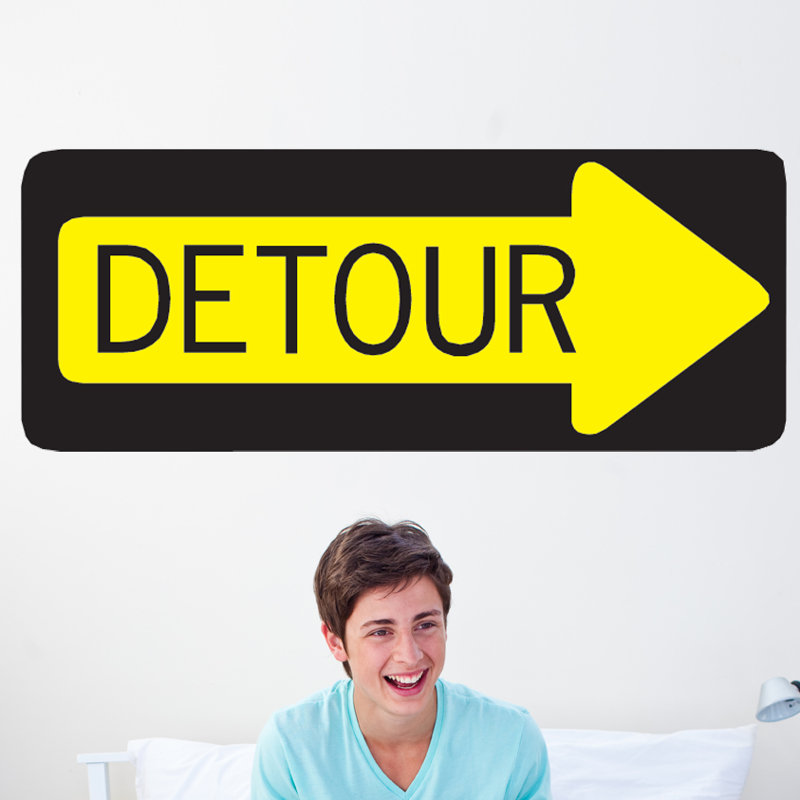 Non-Wall Damaging Wall Decal, 9" H x 24" W
