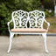 Banc en fonte d'aluminium avec coussin-1041270317