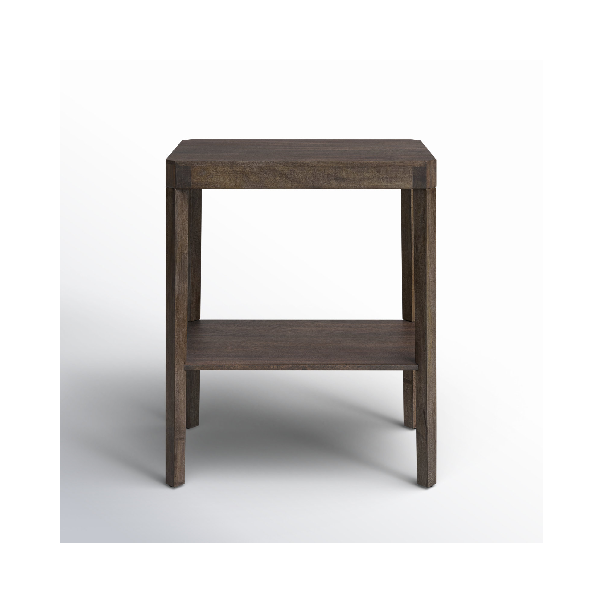 Ardentown Solid Wood End Table, Gray Wash