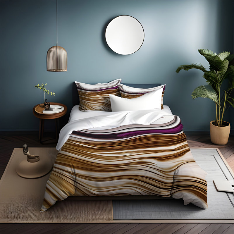 Ensemble de housse de couette, Housse de couette simple + 1 taie décorative pour