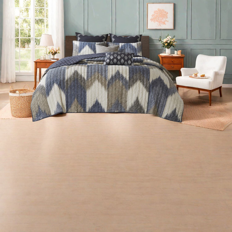 Ensembles de literie en coton de luxe, bleu marine, motif à chevrons moderne pour la maison