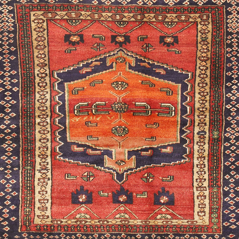 Tapis 100% traditionnel lavable à la machine 2868, Carré 6 pi