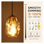 Luminaire suspendu moderne en verre transparent soufflé à la main avec finition dorée brossée, base simple E26 pour îlot de cuisine, salle à manger, chambre à coucher