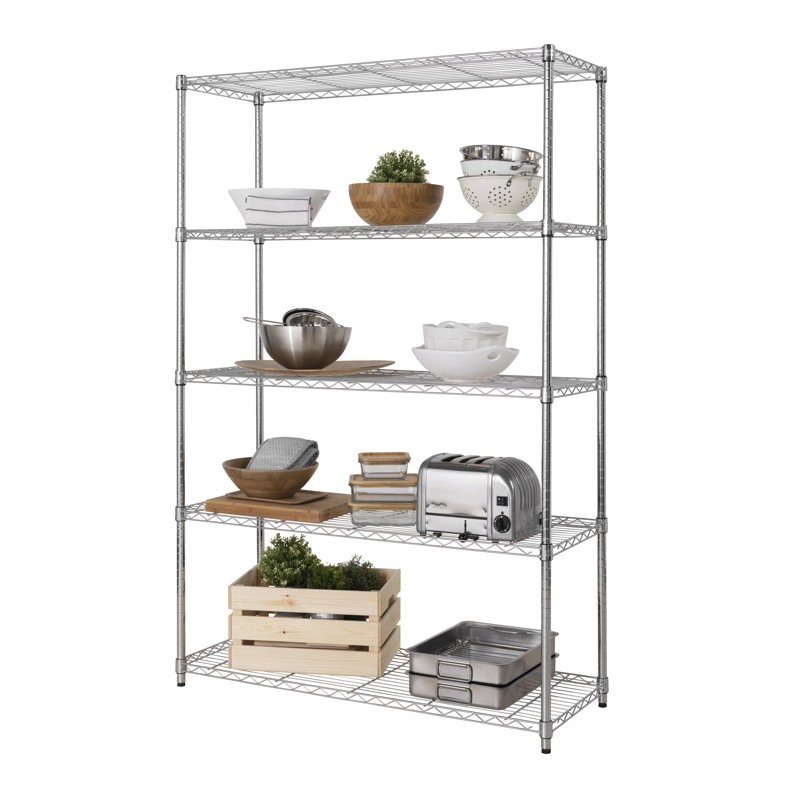 Antonucci Metal Shelving Unit, 183.8cm H x 121.2cm W x 45.7cm D