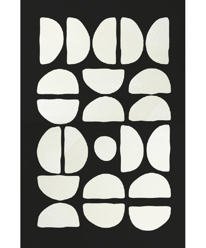 Modern Abstract Shapes by Cartissi — Pattern Wall Art, 24 × 36, Matted Framed Print, Brown