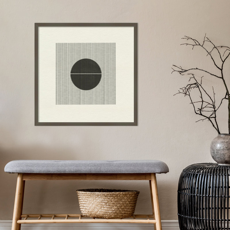 «Nyamal Paper Objet No 5» par le studio MIUUS, reproduction d'art encadrée, H 25 po x l 25 po, Gris