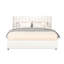 Lit plateforme tapissier Boucle avec rangement breveté à 4 tiroirs, tête de lit capitonnée à coutures courbées, support de matelas à lattes en bois, aucun sommier requis