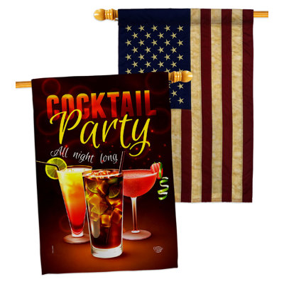 Drapeau de maison en polyester 2 faces 40 x 28