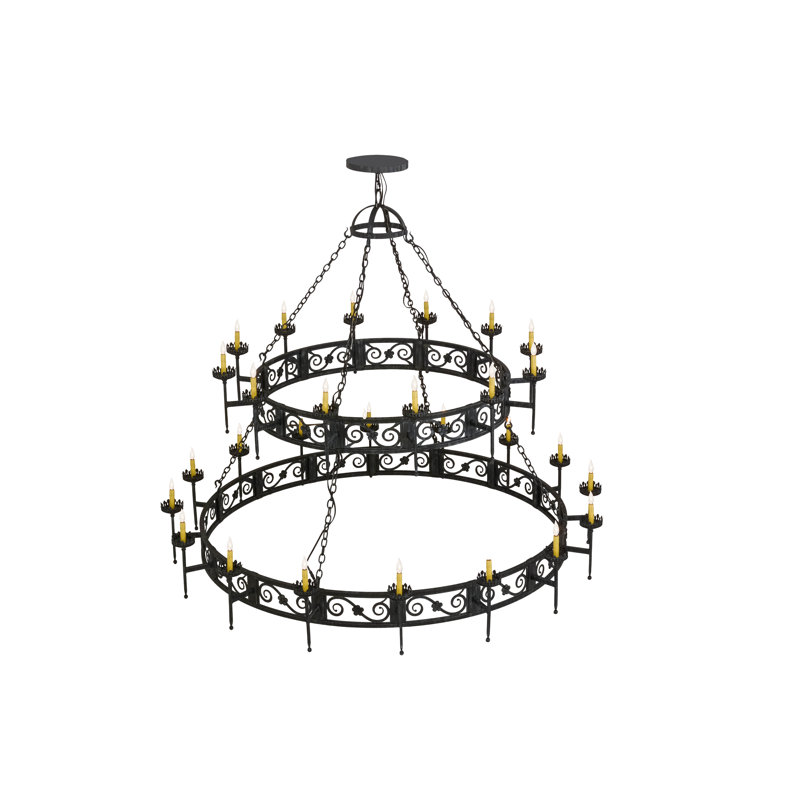 Lustre 28 lumières façon bougie Majella