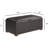 Leather Storage Bench With 2 Side Ottomans, Black