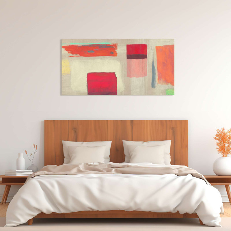 Abstract Painting: Moments In Summer by Ludwig Maun - Wrapped Canvas Print, 35cm H x 70cm W x 4cm D