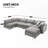 Sectional Couch Set with Ottoman-1626323666