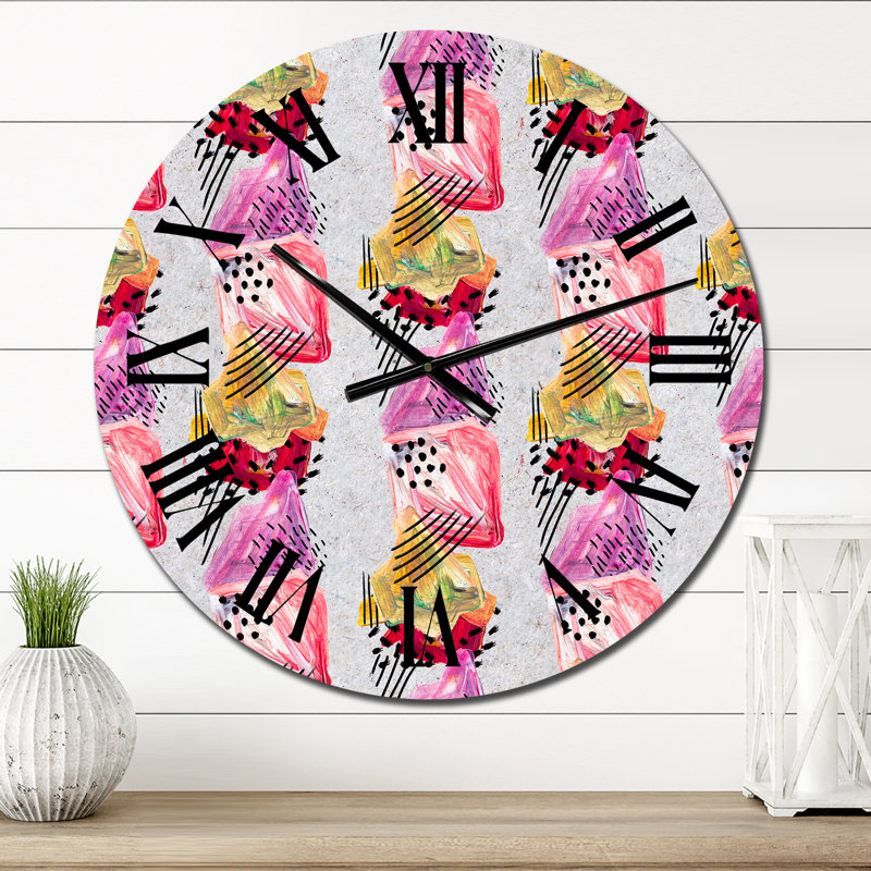 Horloge murale rose et rouge, Petit