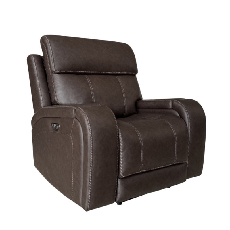 Borovnice Walnut Dual Power Recliner W Popout Cup Holders