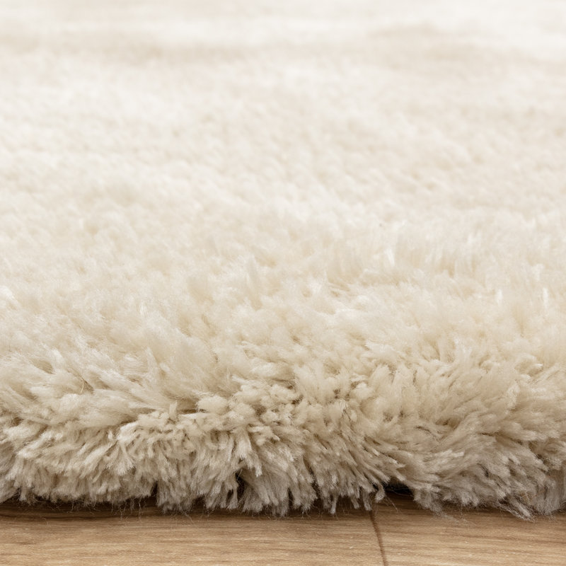 Tachiana Hand Tufted Shaggy Off White Area Rug, Rectangle 160 x 230 cm
