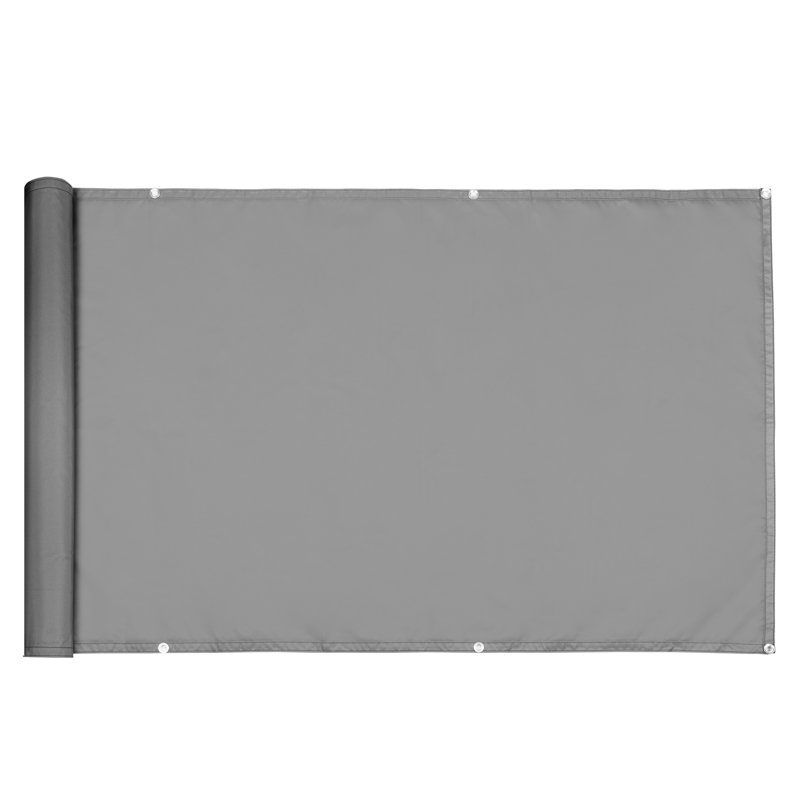 Debbie 228.6cm H x 500cm W Grey Plastic Yard/Privacy Fence