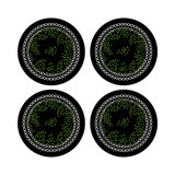 Christmas Berries Vegan Leather Round Pebble Placemat
