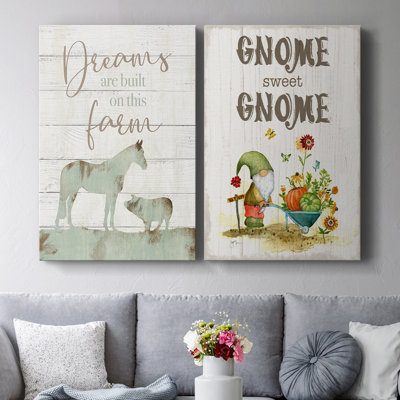 Rêves de ferme - Toile tendue avec châssis de qualité supérieure - Prêt à être accroché