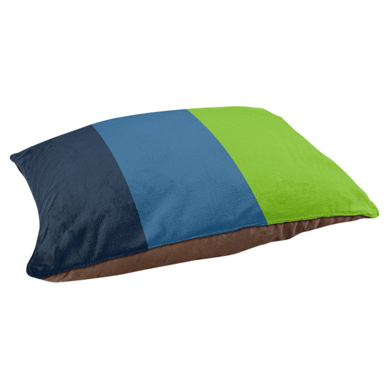 Coussin Minnesota, Bleu minuit / bleu lac / vert aurore, Moyen (H 9,5 po x l 28 po x P 18 po)