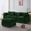 Canapé modulaire avec repose-pieds, tissu en chenille doux, sièges confortables et structure en bois robuste pour des salons confortables-1992326177