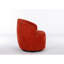 Fauteuil pivotant en tissu chenille avec pivot à 360 degrés, orange, dossier rembourré de mousse, structure en bois rembourrée, rotation-1065023062