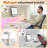Small Computer Desk With 2 Drawers & LED Lights,Home Office Desks With Side Pocket And Monitor Stand-939457985-931550594