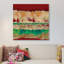 « wholeheartedly », reproduction d’art sur toile tendue en rouge-72678264-72678263-72678265