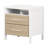 Munich 2-Drawer Nightstand - End Table with Storage Weathered Oak and Matte Black-1297507455