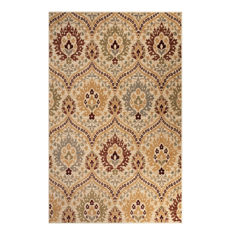 Tapis floral résistant aux taches