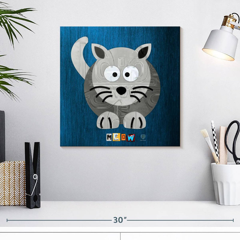 Crowle Meow The Cat, H 16 po x l 16 po