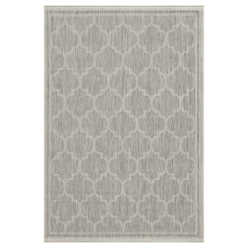 Tapis argenté intérieur / extérieur, Rectangle 7 pi 10 po x 10 pi 3 po