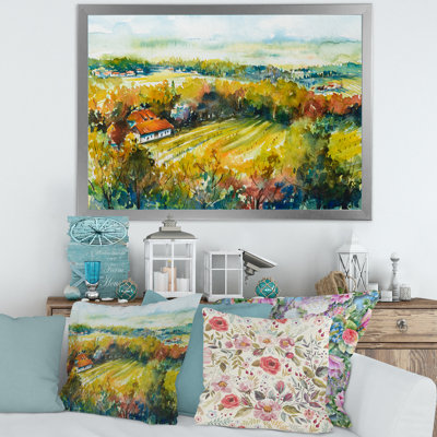 Paysage d'automne champêtre - Peinture sur toile