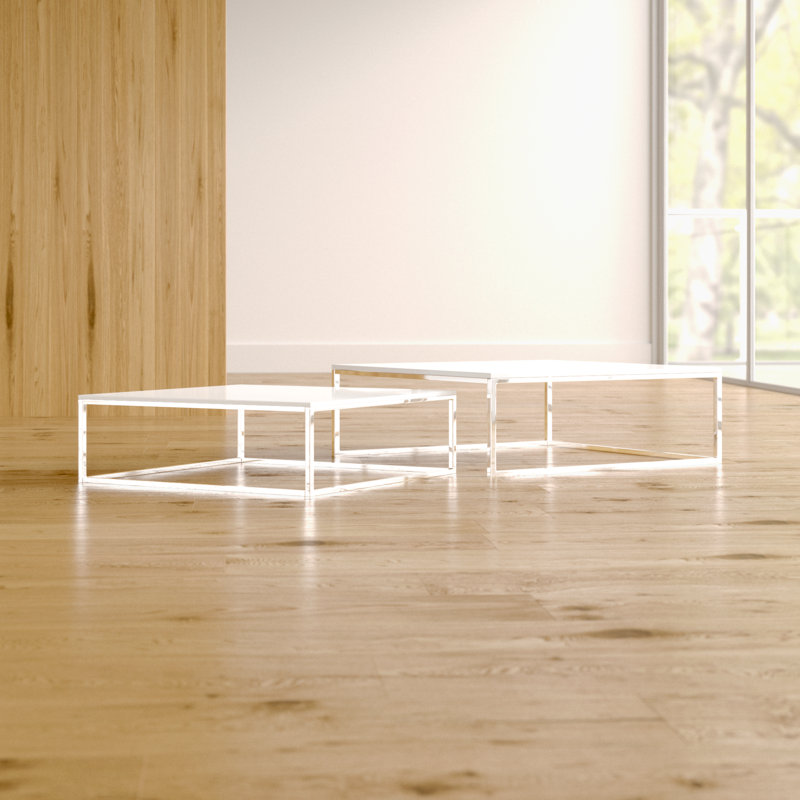 Edwina Sled Coffee Table, White