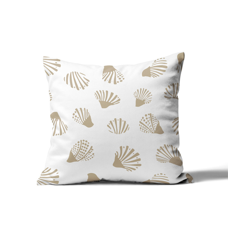 Barnon Reversible Throw Pillow, Beige, 16"H x 16"W